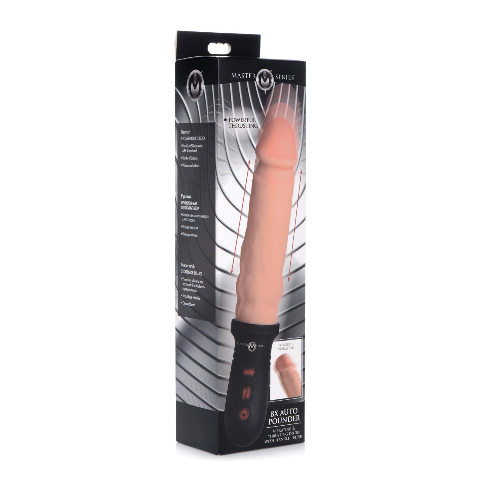 Master Series 8X Auto Pounder Vibrator Dildo