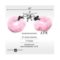 Master Series Cuffed in Furry Handcuffs Pink