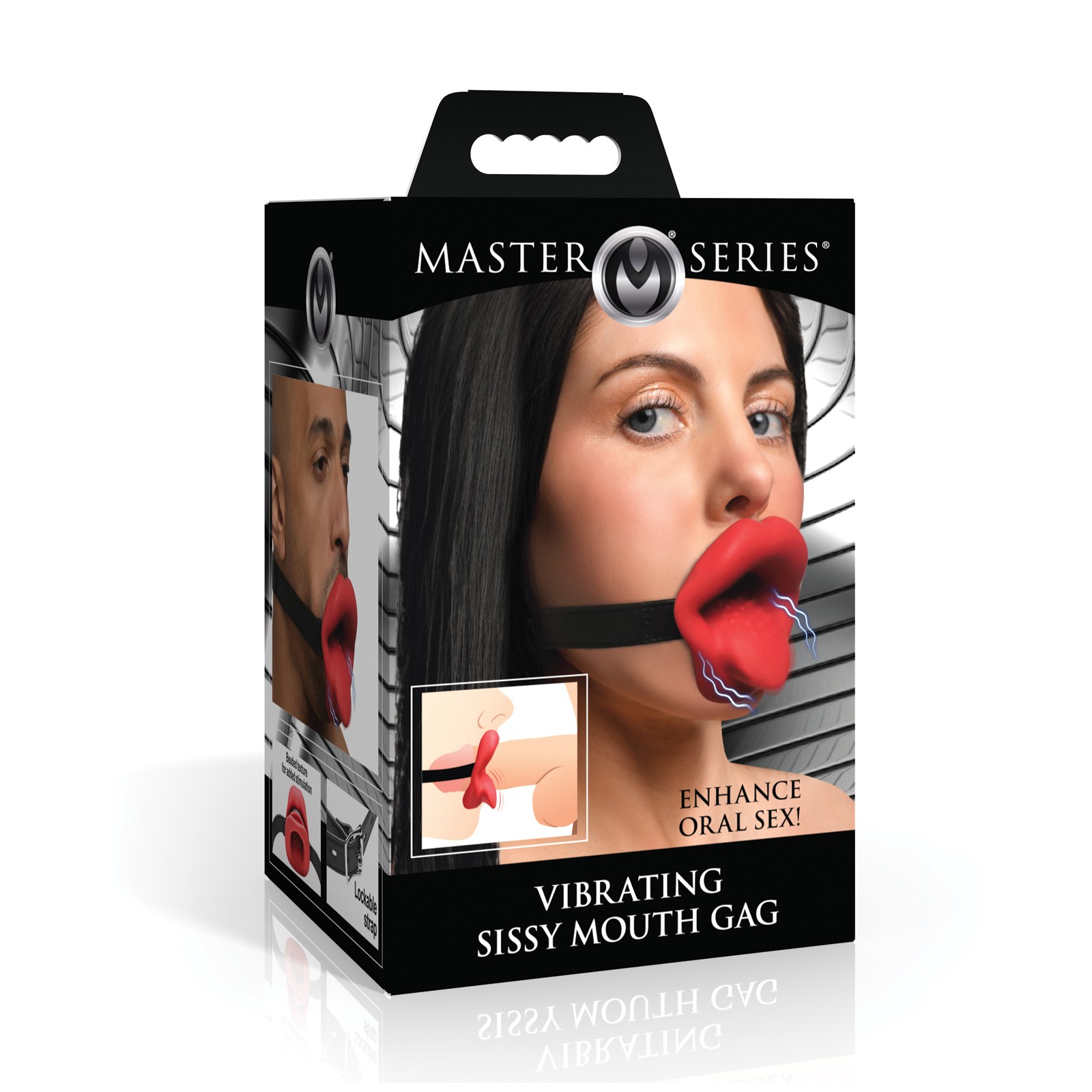 Master Series Vibrating Sissy Mouth Gag - Red