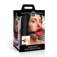 Master Series Vibrating Sissy Mouth Gag - Red