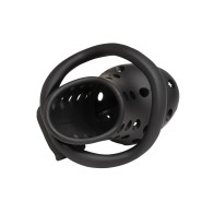 Master Series Lock Down Chastity Cage Black