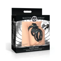 Hard Stop Double Ring Chastity Cage Black