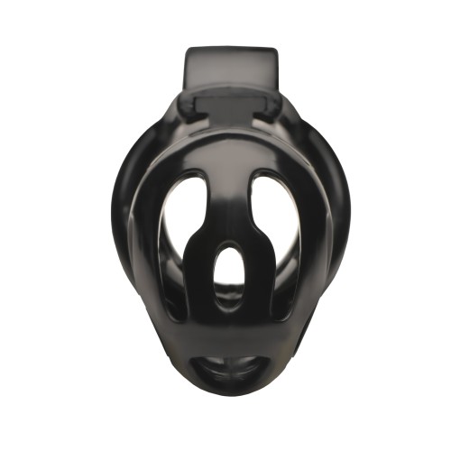 Hard Stop Double Ring Chastity Cage Black