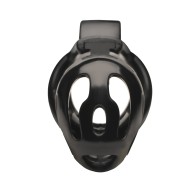 Hard Stop Double Ring Chastity Cage Black