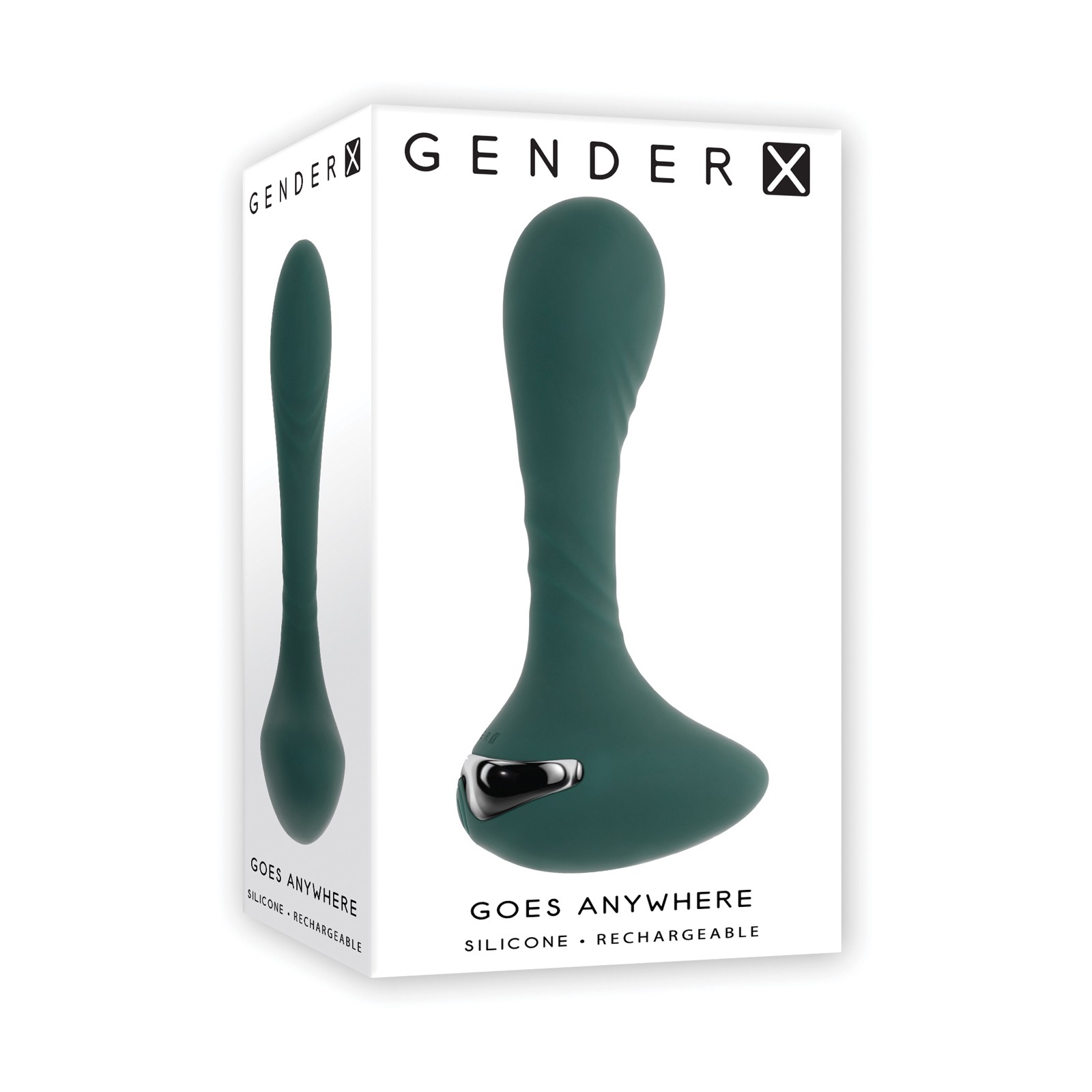 Gender X Vibrating Silicone Plug - Teal