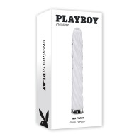 Playboy Pleasure In the Twist Glass Vibrator White for Sensational Experiences