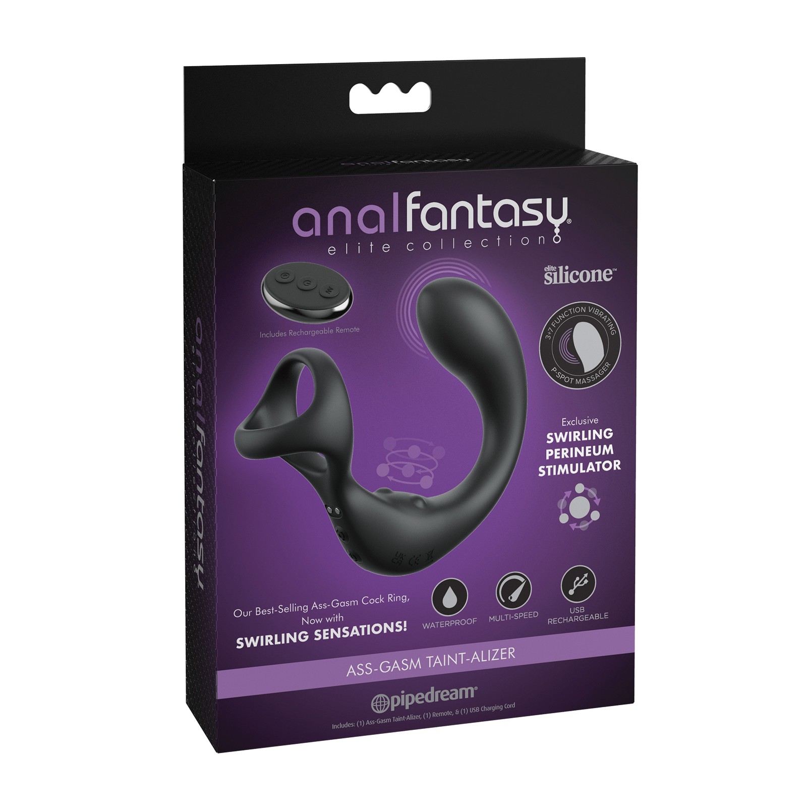 Vibrador Anal Fantasy Elite Ass-Gasm Taint-Alizer - Placer Prostático