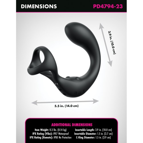 Vibrador Anal Fantasy Elite Ass-Gasm Taint-Alizer - Placer Prostático