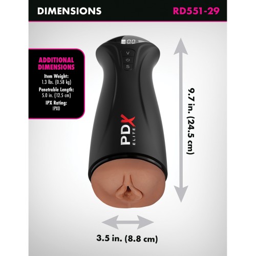 Stroker PDX Elite Fuck-Gasm para Vulva en Marrón