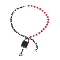 Sex & Mischief Ex's Oh's Crystal Day Collar Red Black