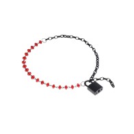 Sex & Mischief Ex's Oh's Crystal Day Collar Red Black