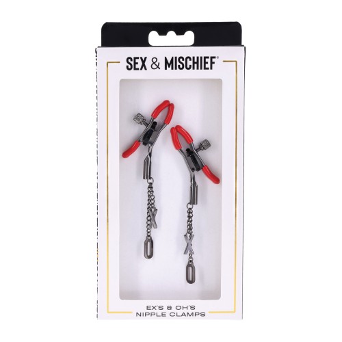 Ex's & Oh's Nipple Clamps for Intense Pleasure