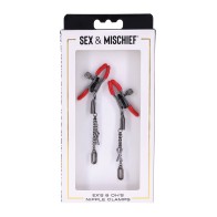 Ex's & Oh's Nipple Clamps for Intense Pleasure