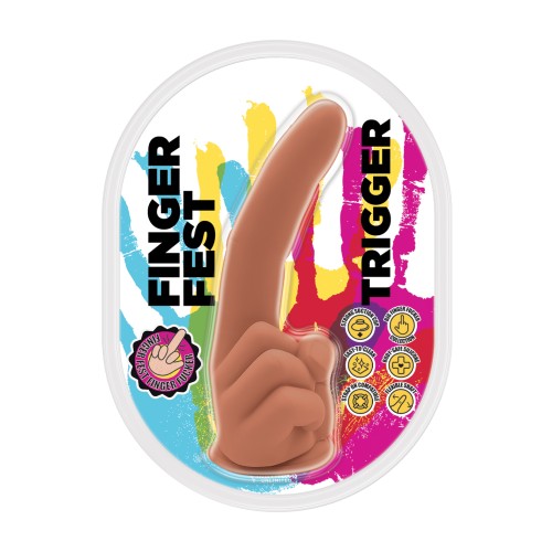 Finger Fest Trigger Dildo - Tan