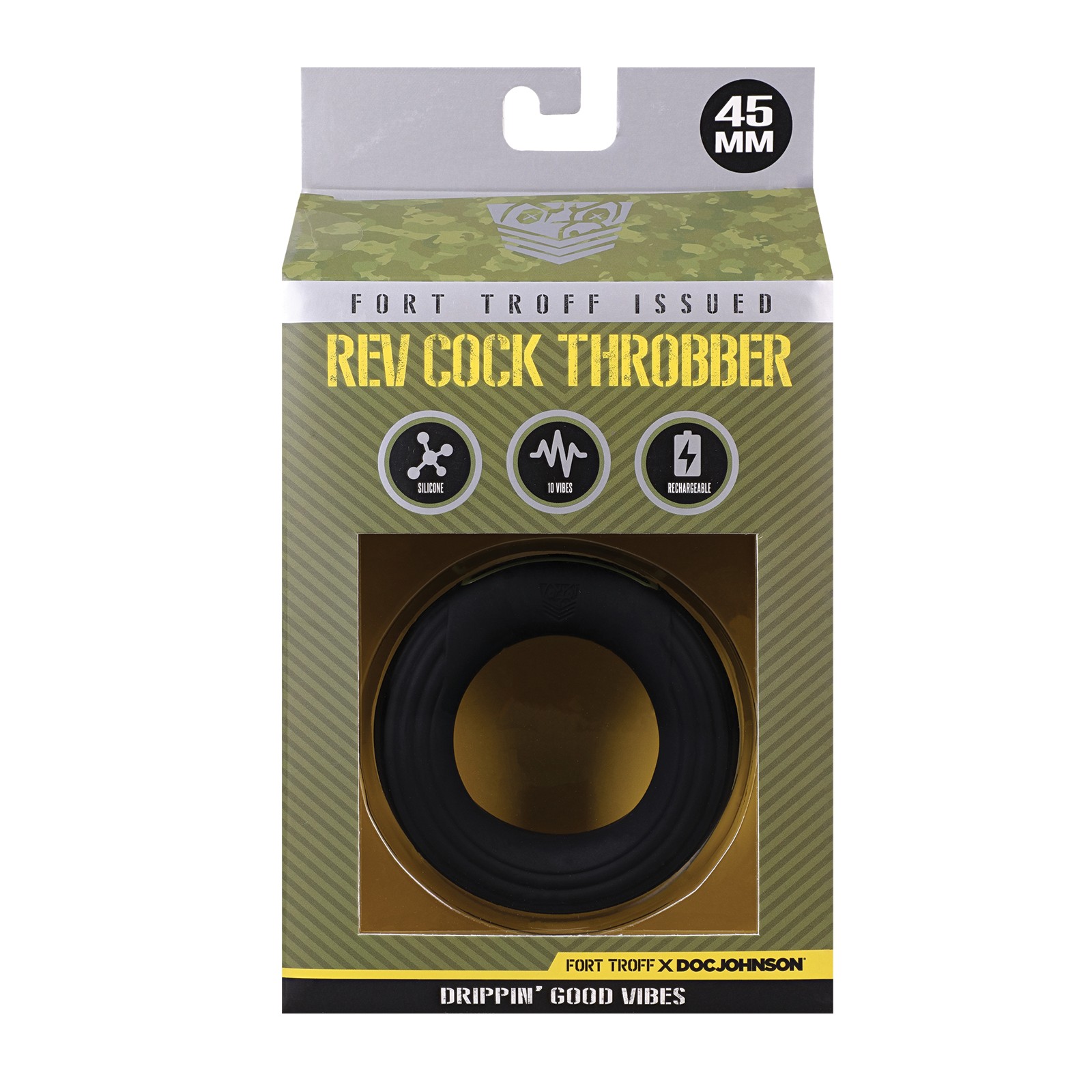 Fort Troff Rev Cock Throbber Vibrating Cock Ring Black