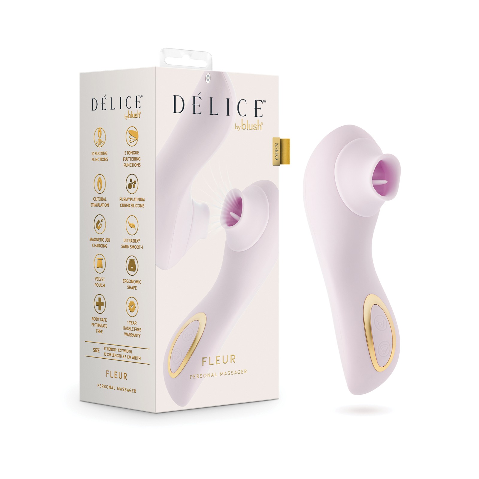 Blush Delice Fleur Suction Vibe - Púrpura Claro