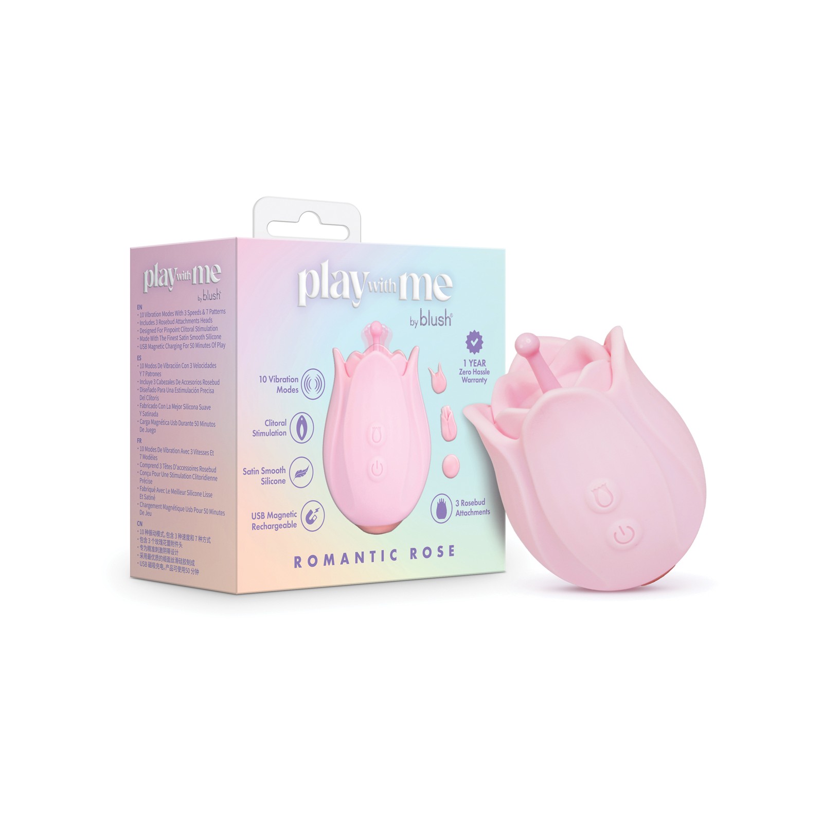 Blush Play With Me Romantic Rose Personal Massager