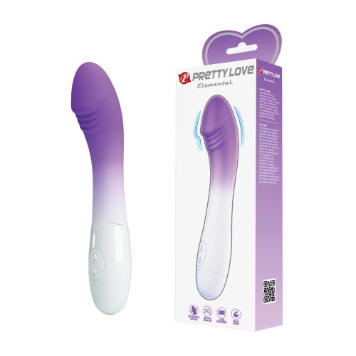 Vibrador Realista G-Spot Pretty Love Elemental Ombre Púrpura