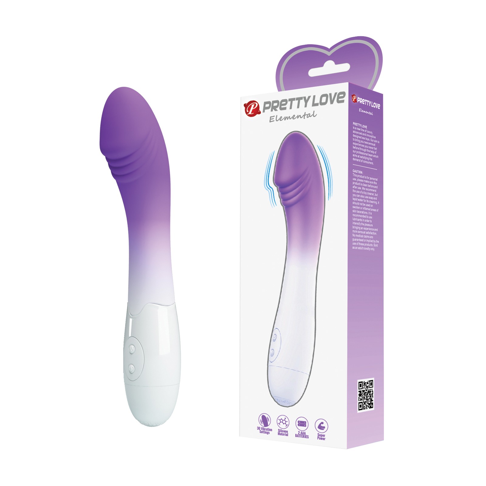 Pretty Love Elemental G-Spot Vibrator Purple Ombre