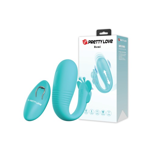 Pretty Love Remi Hands-Free Thrusting Vibrator Aqua