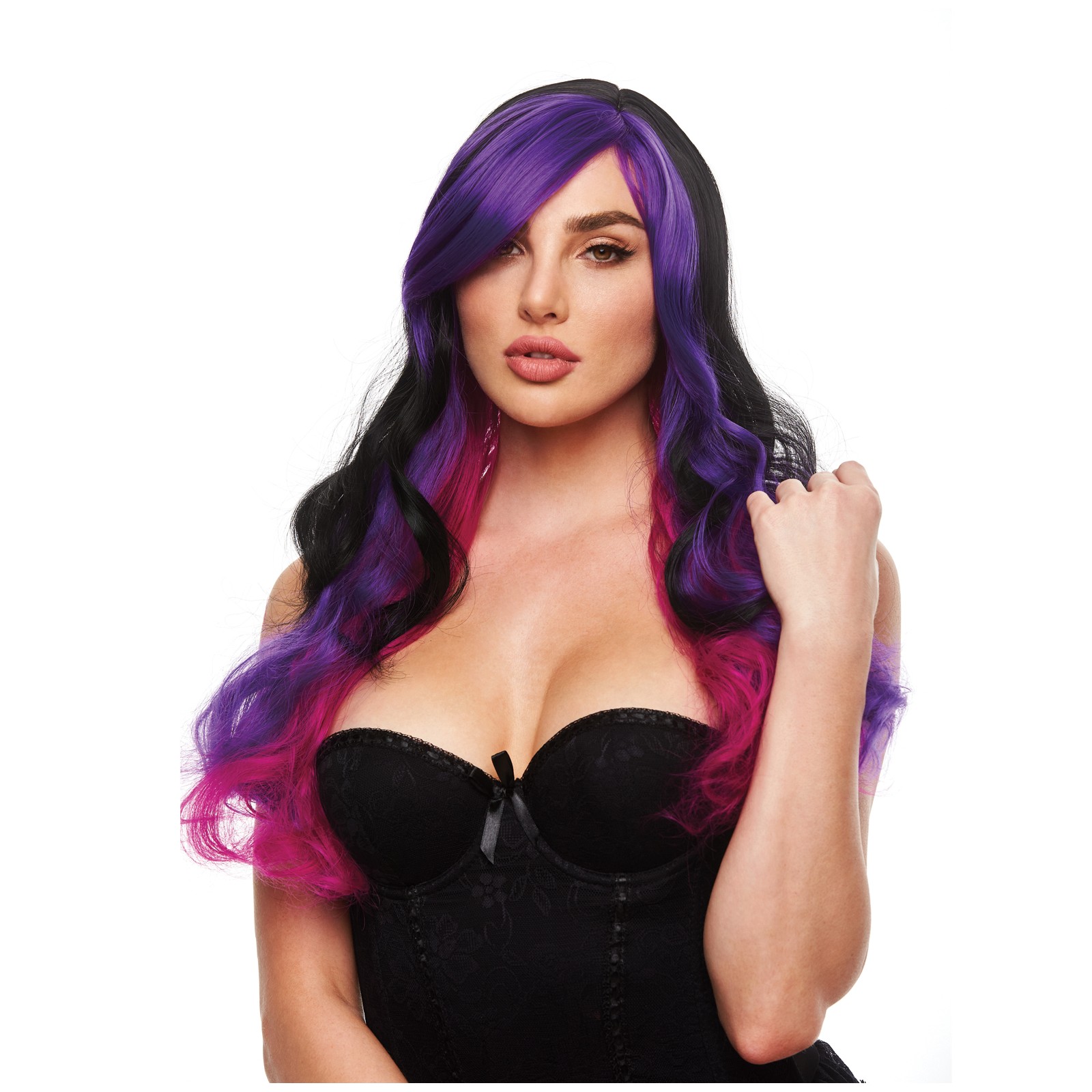 Pleasure Wigs Brandi Black Purple - Fun Accessory