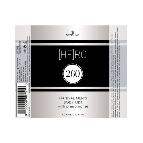 Sensuva Hero 260 Male Body Mist with Pheromones