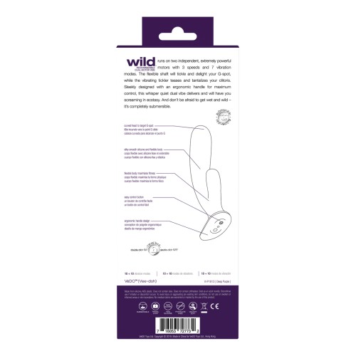 Vibrador Dual Recargable VeDO Wild - Morado