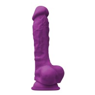 Colours Pleasures 7 Inch Dong with Suction Cup - Purple