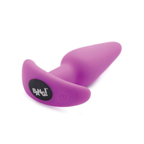 Bang! 21X Vibrating Silicone Butt Plug with Remote Purple