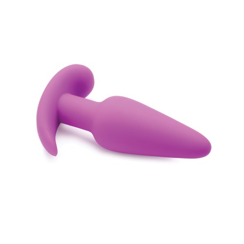 Bang! 21X Vibrating Silicone Butt Plug with Remote Purple