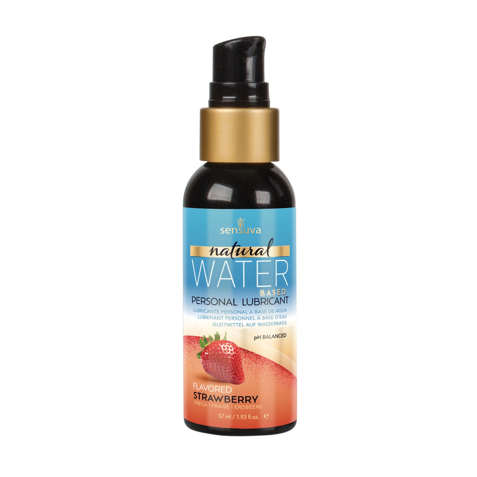 Lubricante Personal a Base de Agua Sensuva Fresa 1.93 oz