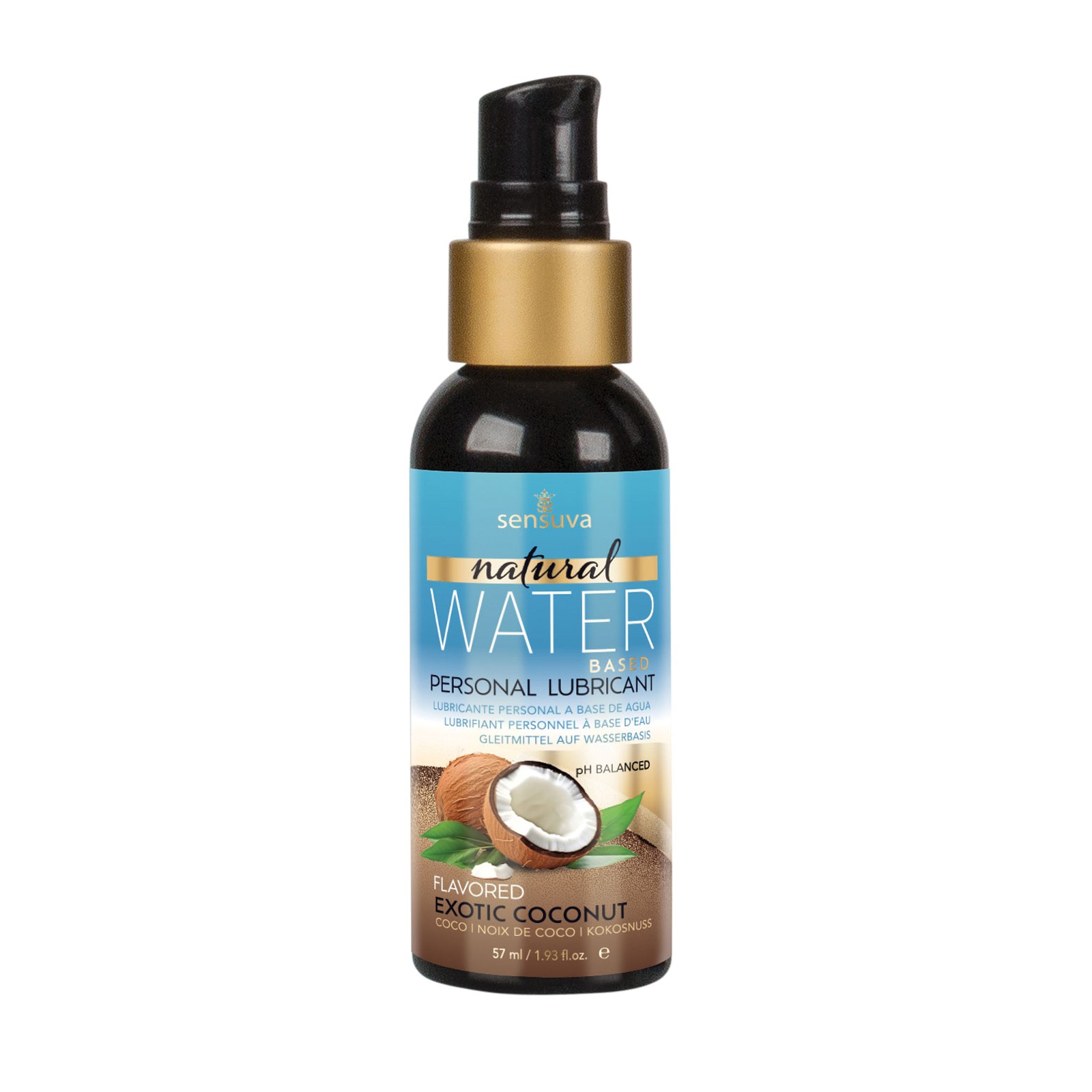 Hidratante Personal a Base de Agua Natural Sensuva 1.93 oz Coco Exótico