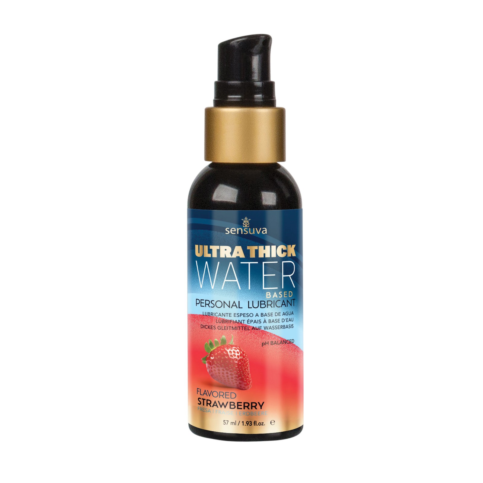 Lubricante Personal Ultra Espeso a Base de Agua Sensuva Fresa 1.93 oz