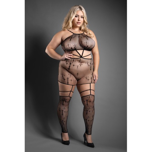 Gothic Gartered Bodystocking Dress