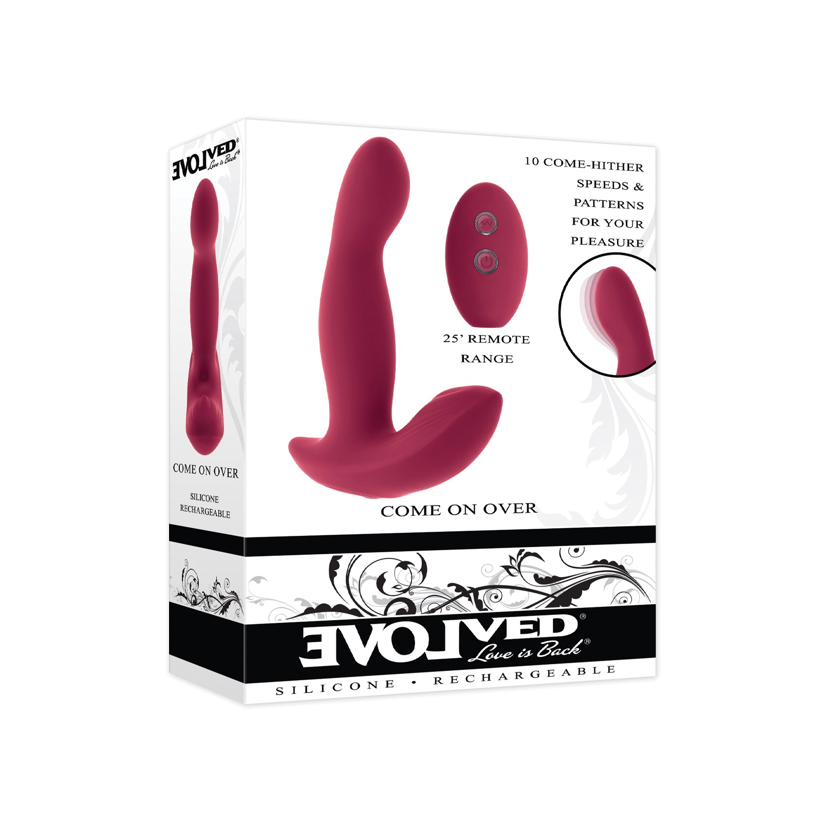 Evolved Remote Control Come On Over Stimulator Burgundy