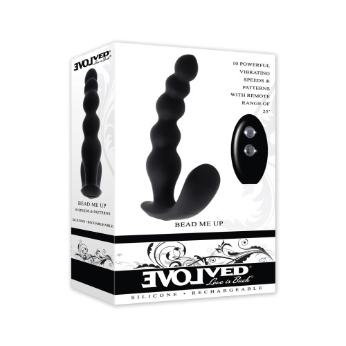 Evolved Bead Me Up Curved Anal Vibrator Black