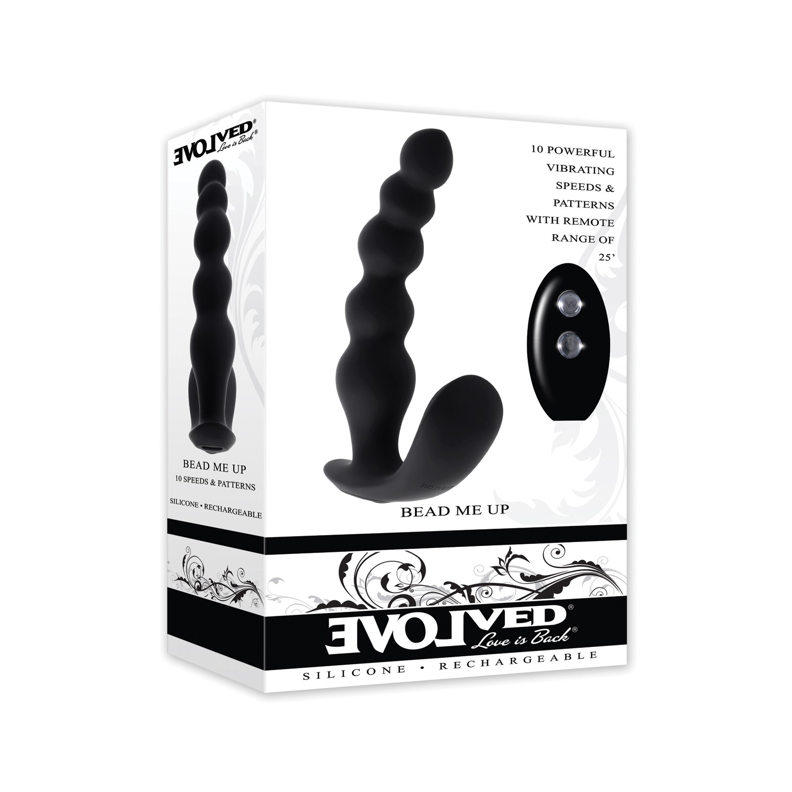 Evolved Bead Me Up Curved Anal Vibrator Black