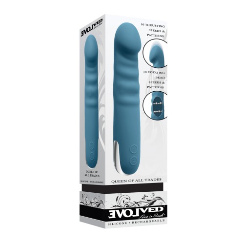 Vibrador Evolved Movimiento y Rotación Teal