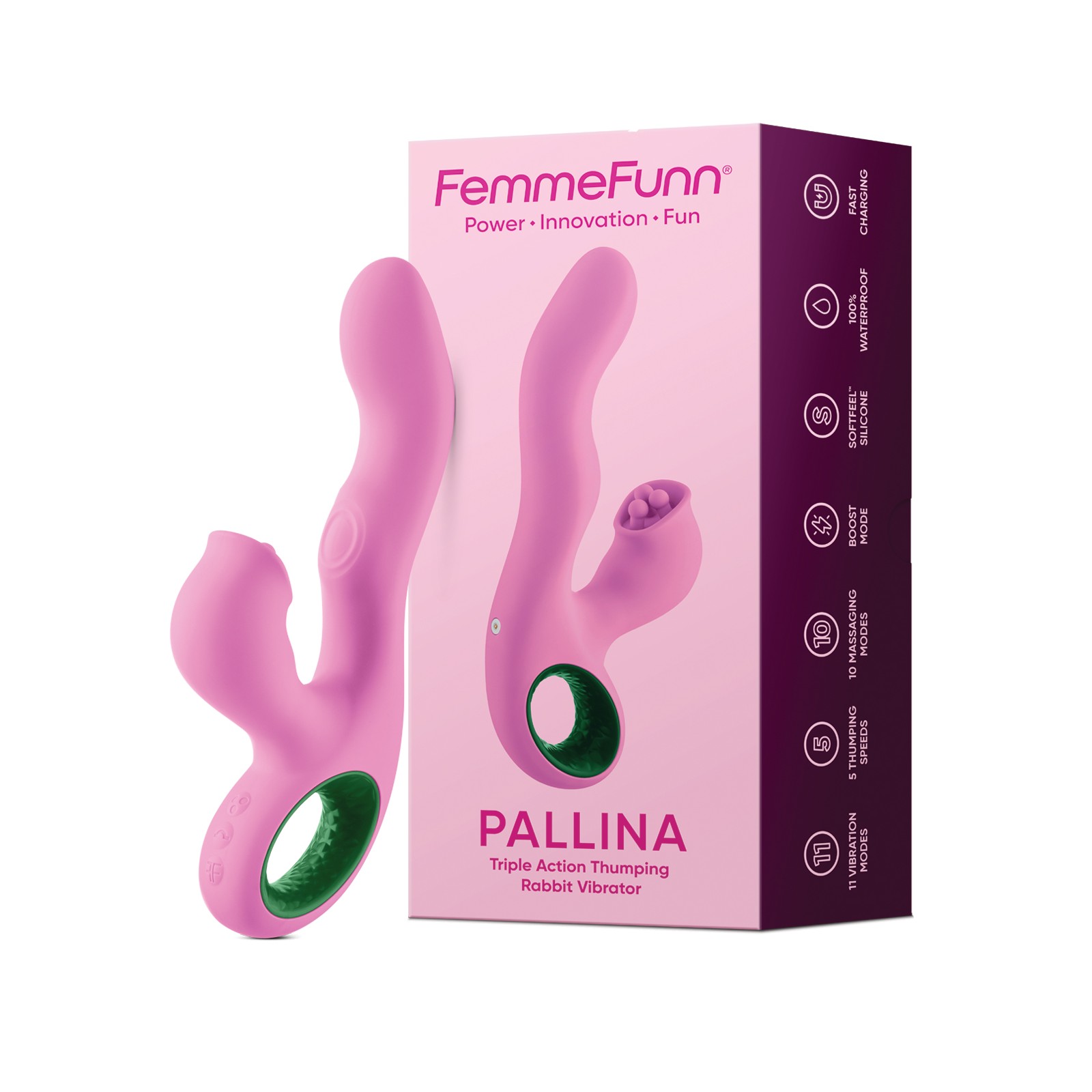 Femme Funn Triple Action Rabbit Vibrator Pink