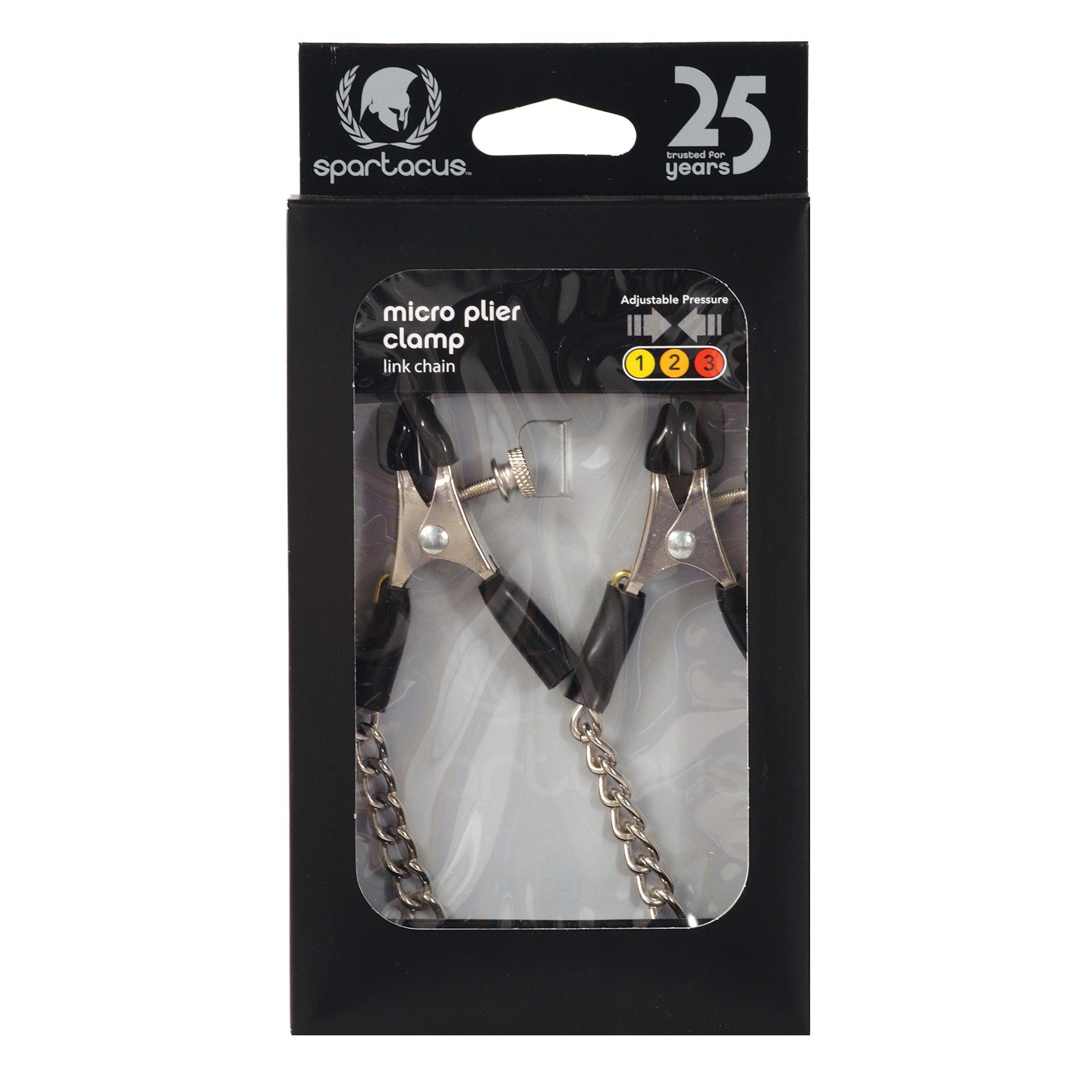 Spartacus Adjustable Nipple Clamps with Chain for Extra Stimulation