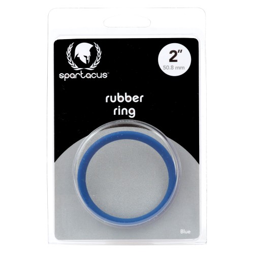 Spartacus Rubber Cock Ring 2 inch Blue