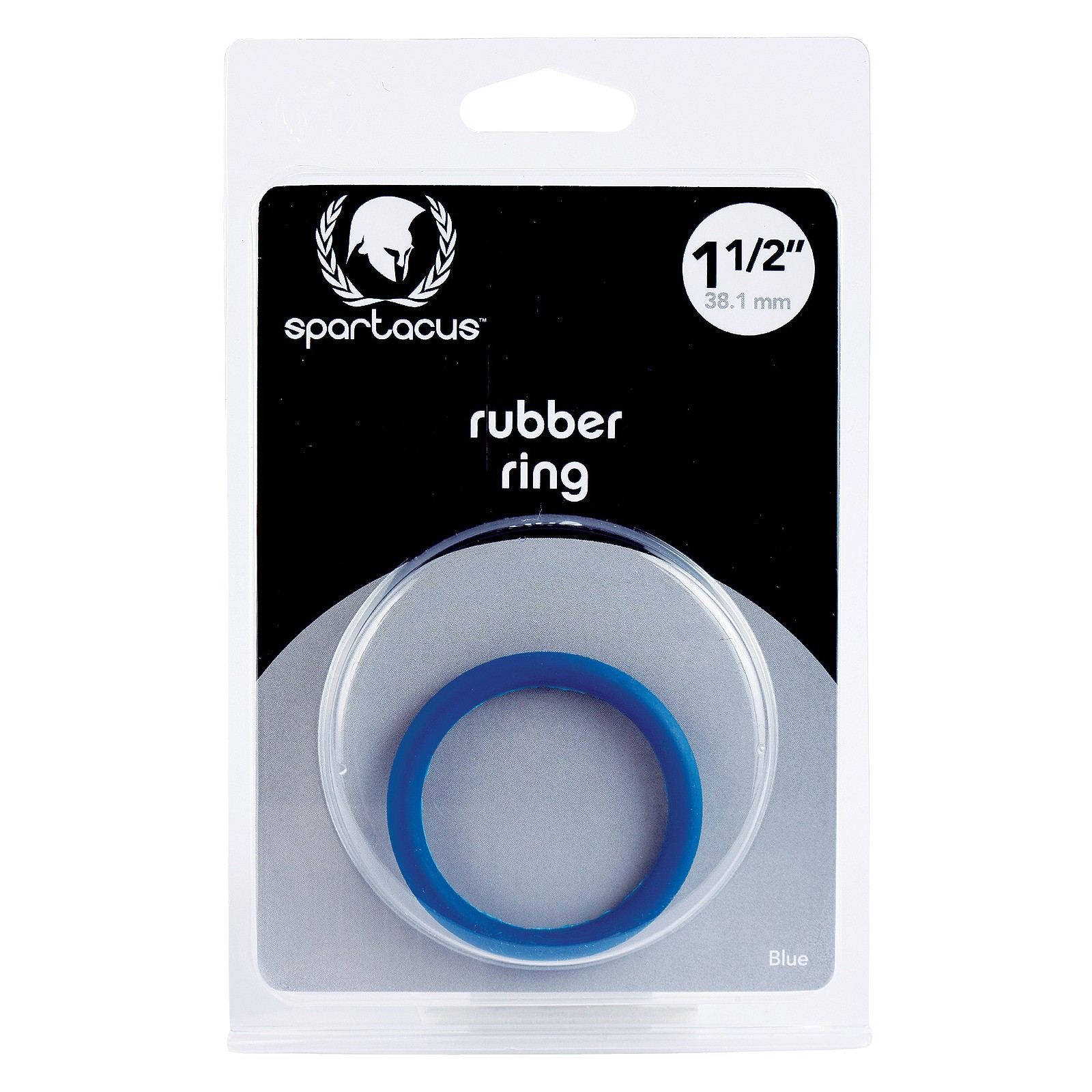 Spartacus 1.5-Inch Blue Rubber Cock Ring