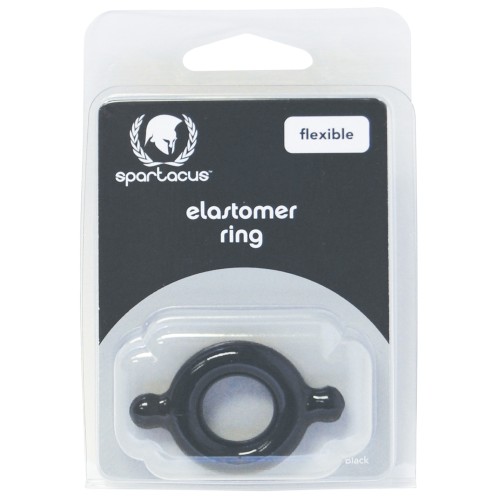 Anillo para el Pene Spartacus Elastomer - Negro