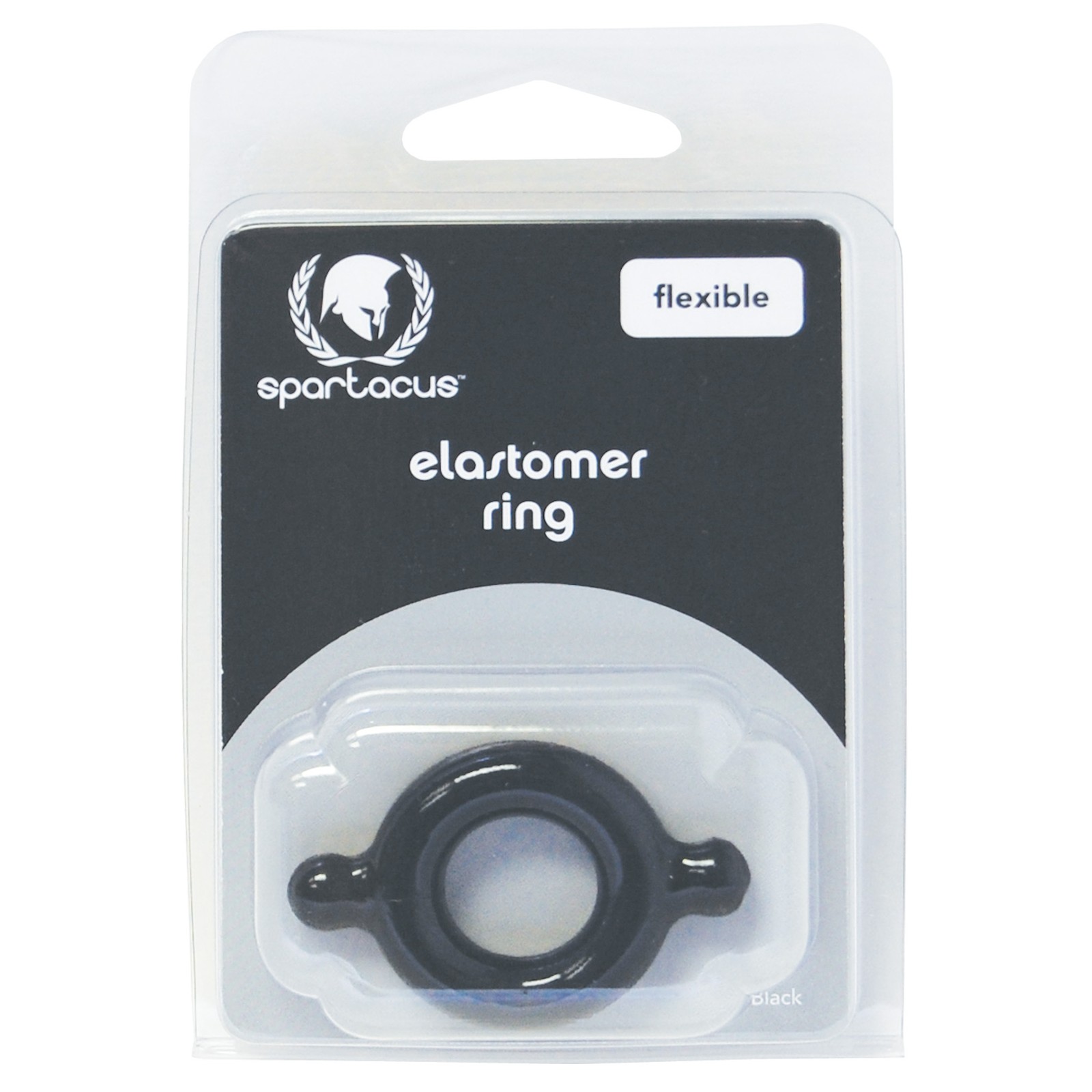 Anillo para el Pene Spartacus Elastomer - Negro