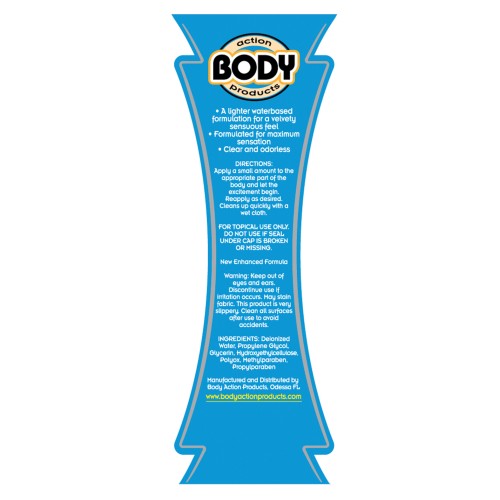 Lubricante a Base de Agua Body Action Ultra Glide para Comodidad