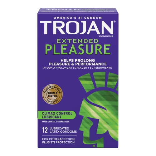 Condones Trojan Extended Pleasure Caja de 12