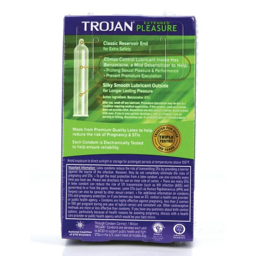 Condones Trojan Extended Pleasure Caja de 12