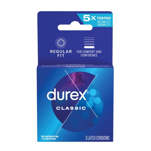 Durex Classic Extra Large Condoms 3 Pack