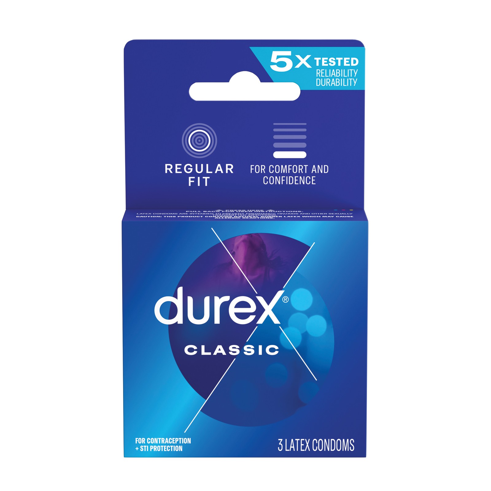 Condones Durex Clásicos Extra Grandes Paquete de 3