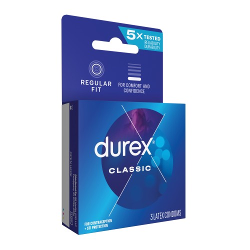 Condones Durex Clásicos Extra Grandes Paquete de 3